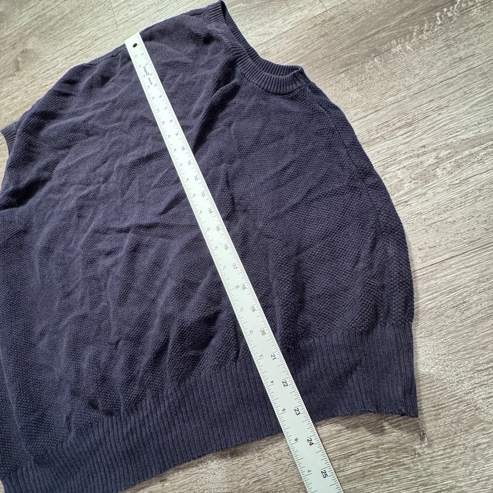 Polo Ralph Lauren Sweater Vest Mens Large Blue Cotton‎ Golf Crest Logo V-Neck UK